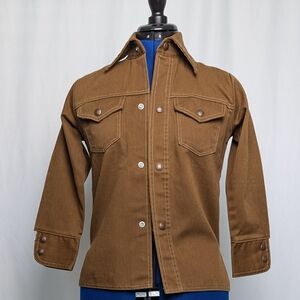 Vintage 70s Kids Brown Denim Jacket